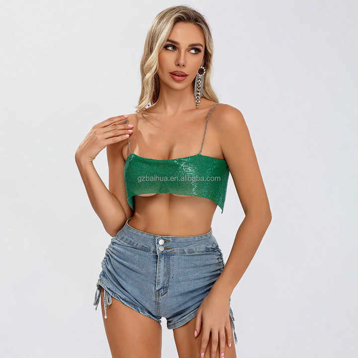 Skirt Top Green Camisole Flower Sheer + Chiffon