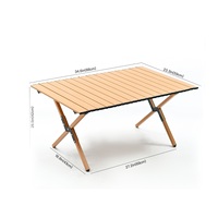 Table pliante en acier au carbone pour camping en plein air Table de pique-nique portable pour cour et jardin