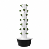 Tour hydroponique multifonctionnelle à 7 niveaux, 28 emplacements, réservoir noir de 30 L, jardinière aéroponique pour cuisine et balcon