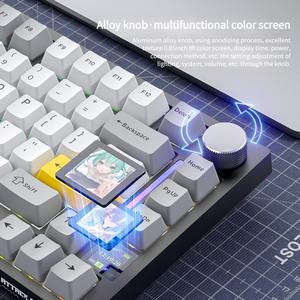 Teclado Mecánico Inalámbrico para Juegos Attack Shark X820 Super Triple Mode RGB, Teclado Intercambiable en Caliente con Pantalla - Product Image 3