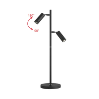 Lámpara de Escritorio LED Moderna y Elegante con Perilla Giratoria y Regulable, Pantalla Metálica, Luz Blanca Cálida de 3000K, Lámparas de Mesa con Enfoque, 15W, 3 Años de Garantía, para el Hogar