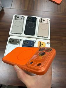 Nuovo Arrivo: <span class=keywords><strong>Cover</strong></span> Magnetica Opaca in Vetro <span class=keywords><strong>Arancione</strong></span> per <span class=keywords><strong>iPhone</strong></span> 17 14 15 16 <span class=keywords><strong>Pro</strong></span> Max con Pellicola Protettiva per Lente e Confezione in Carta - Product Image 2