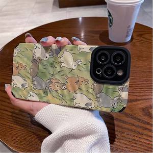 เคสโทรศัพท์มือถือหนังเทียมพิมพ์ลายเต็มหน้า<span class=keywords><strong>จอ</strong></span>ลายกระต่ายน่ารักสำหรับ <span class=keywords><strong>iPhone</strong></span> <span class=keywords><strong>x</strong></span> XR XS 11 12 13 14 15 16 17 PRO MAX - Product Image 3