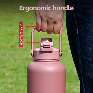 Bình nước cho chó bằng thép không gỉ di động 1L 32oz, in logo tùy chỉnh, hai lớp cách nhiệt, 3 trong 1, khay ăn ngoài trời cho thú cưng, dành cho chó con - Product Image 5