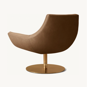 Sassanid OEM iconico Design danese mobili da salotto generoso Comfort sedia girevole in pelle <span class=keywords><strong>Lucio</strong></span> - Product Image 3