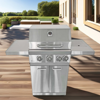 BBQ chypriote grill top rôtissoire brochettes de kebab fumoir automatique en acier au charbon de bois pour la cuisson de la viande et le camping