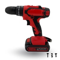 Perceuse à percussion miniature sans fil 21V 2.0Ah avec 2 batteries, perceuse-visseuse pour percer les murs en briques