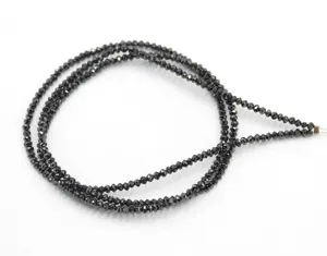 HPHT — perles de diamant rondes polies, couleur noir, 0.6 ct VS D, fabriqué en laboratoire, coupe ample