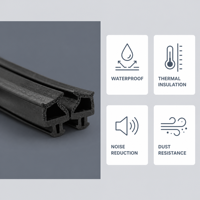 Bande d'étanchéité en caoutchouc EPDM extrudé sur mesure OEM, joint flexible pour portes et fenêtres, isolation des joints de cadre de bâtiment