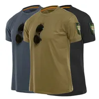 T-shirt manches spéciales homme, estival et respirant, en coton, séchage rapide, couleur unie, idéal pour les randonnées, les sports en plein air