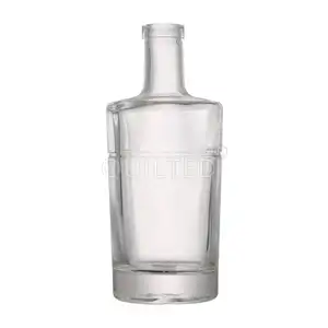 Supplier Unique Fancy Shape Empty Vodka Gin Rum Brandy 750ml Liquor Glass Bottles