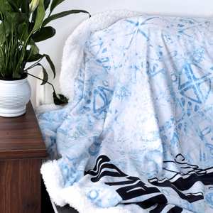 Couverture Polaire Sherpa Double Face Imprimée 100% Polyester Personnalisée Anti-Boulochage Douce et Moelleuse pour Décoration de Lit Utilisation <span class=keywords><strong>4</strong></span> Saisons - Product Image 4