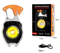 Mini lampe torche LED multifonctionnelle portable avec aimant, ouvre-bouteille, sifflet SOS pour le camping