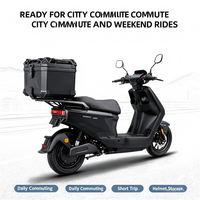 Top Case Moto Universel 45L en ABS, Étanche, Boîte Arrière à Double Verrouillage, Déverrouillage Rapide, Coffre de Rangement pour Scooter et Moto