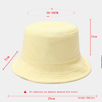 Chapeau de seau de serviette éponge sportive de haute qualité tissu imperméable blanc uni personnalisé avec tissu apposé conception d'image élégante
