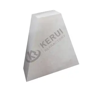 KERUI Fused Cast Alumina Zirconia Silica Brick Refractory Zirconium Corundum Brick For Glass Smelting Furnace