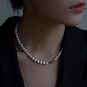 Collar de Perlas de Agua Dulce Naturales de Lujo Ligero para Mujer, Cadena de Clavícula para Suéteres, para Agregar Estilo a Cualquier Atuendo - Product Image 2