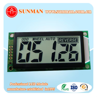 Modul Layar LCD Segmen Positif Reflektif 5 Digit Kustom 2-Wire Serial untuk Odometer Mobil SMS05126B