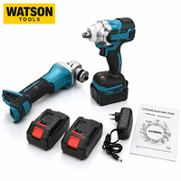 Kit d'outils électriques sans fil, sans balais, 2 batteries, charge rapide, commandes en gros acceptées