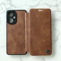 Étui pour téléphone Freeboy avec rabat, protection de l'objectif de l'appareil photo électro-plaqué, TPU+PC+PU, pour S8 S8+ S9 S9+, anti-chute, style professionnel