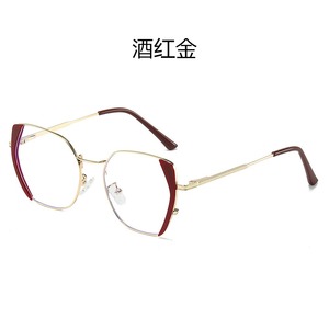 3031高品質メガネダイヤモンドコンピューターアンチブルーライトメガネ透明金属猫眼鏡 - Product Image 6