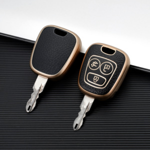 Étui de protection souple en TPU et cuir de petite taille pour <span class=keywords><strong>clé</strong></span> de voiture <span class=keywords><strong>Peugeot</strong></span>, Citroën C2, <span class=keywords><strong>Peugeot</strong></span> 206, <span class=keywords><strong>207</strong></span>, 307 - Product Image 3