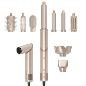 8 1ชุดเครื่องม้วนผมหลาย<span class=keywords><strong>แบบ</strong></span>สลับกันได้, เครื่องม้วนผมเหล็กแบนแปรงภาษาฝรั่งเศสสำหรับยืดผมจัดแต่งทรงผมแห้ง - Product Image 1
