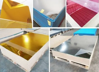 Bleu Rouge Vert Violet Jaune Acrylique Miroir Coloré PMMA Miroirs En Acrylique De Pluseurs Couleurs 1/17 "Miroir Feuille Lucite