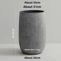 Pots de fleurs modernes en fibre de verre, profonds, grand diamètre, sur pied, pour extérieur, maison et jardin