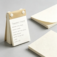 Carnet portable imperméable en papier pierre 120 g/m², 50 feuilles, format compact A5, pour une large variété d'applications