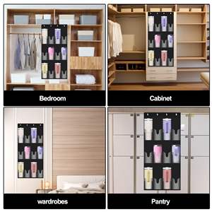 Organisateur de bouteilles d'eau grande capacité pour gobelet Stanley 40oz, sac suspendu pliable portable pour porte, armoire de cuisine, garde-manger - Product Image 6