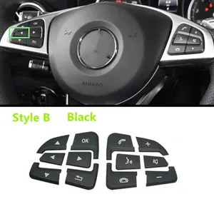Pegatinas decorativas para botones del volante de coche, compatibles con Benz W205 GLC X253 CLA GLA, accesorios interiores para automóvil, ¡en oferta! - Product Image 3