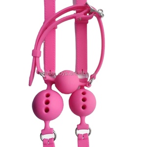 BDSM Silicone Bondage Ball boccaglio giocattoli di ritenuta Slave Bondage imbracatura bocca palla bavaglio per coppie lesbiche - Product Image 6