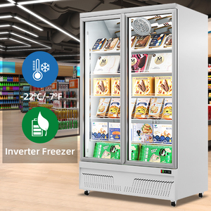 Refrigerador de Alta Calidad, Sin Escarcha, de Uso Comercial, Refrigerador de Doble Puerta con Vitrina, Refrigerador con Certificación CE para Pastelerías - Product Image 2