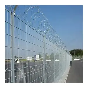 Panel pagar bening lapis bubuk, 358 keamanan tinggi, panel pagar berduri, 358, spesifikasi pagar Anti mendaki