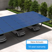 Cochera Solar Resistente a la Lluvia con Sistema Fotovoltaico, Fácil y Rápido Montaje, Sistema de Montaje Solar para Estacionamiento sin Rayones