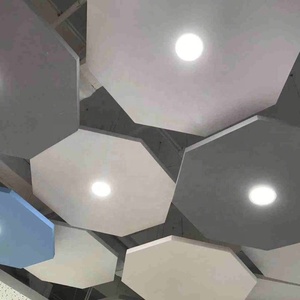 Panneau acoustique triangulaire insonorisant pour plafond, en fibre de verre et laine de roche, pour la décoration intérieure - Product Image 5