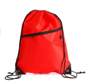 Sac en tissu nylon réutilisable personnalisé 210D, sac de shopping écologique en polyester avec cordon de serrage - Product Image 1