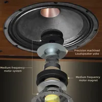 Enceinte passive haut de gamme HQ15 coaxiale de qualité audiophile avec crossover audio bidirectionnel et boîtier en bois