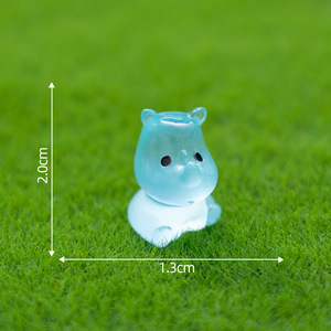 Figuras Miniatura Luminosas DIY para Jardín, Acuario, Decoración de Fiestas, Animales de Resina que Brillan en la Oscuridad, Manualidades de Rinoceronte, Adornos de Figuritas - Product Image 6