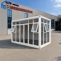 Maison Modulaire en Verre Conteneurisée, Cadre Blanc, Véranda Préfabriquée, Mini-Bureau, Cabine Étanche et Ignifuge en Acier, Mobile