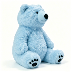 Oso de Peluche Azul, Juguete de Peluche Suave, Adorable Oso de Peluche Sentado, Oso de Peluche Azul Claro - Product Image 1