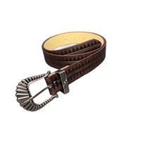 Ceinture JULUN Y2K pour femme, ceinture de créateur, style western, boucle ardillon en alliage gaufré géométrique, accessoire de taille en cuir PU pour jeans quotidiens