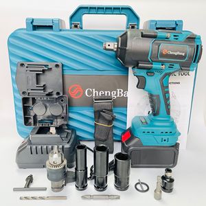 Llave de Impacto Inalámbrica Recargable de 850-1300N.m, Juego de Llaves de Torque Inalámbricas de Alta Potencia de 1/2'', Kit de Herramientas para Reparación de Automóviles W23A03 - Product Image 1