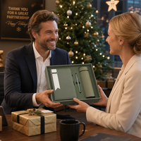 Ensemble de carnet A5 avec stylo et thermos, coffret cadeau d'affaires haut de gamme avec logo personnalisé pour client de bureau exécutif