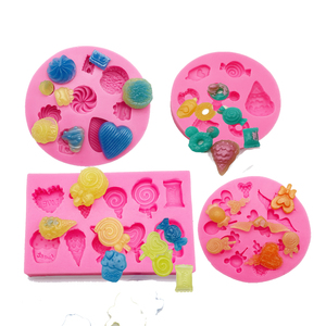 B0005 Mini sucettes, <span class=keywords><strong>bonbons</strong></span>, formes de crème glacée Silicone sans danger pour la confiserie gâteau moule <span class=keywords><strong>bonbons</strong></span> chocolat Fondant Sugarcraft - Product Image 1