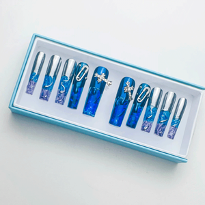 Ongles à presser en acrylique faits main de haute qualité, motifs mignons <span class=keywords><strong>dessin</strong></span>és à la main, personnalisables, prix de gros - Product Image 3