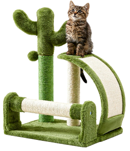 Juguete de lujo moderno para gatos Polygon de 23.4 pulgadas, interactivo, de cartón, con pista de bolas, doble sisal, clásico, de 2 niveles, gran espacio, para colgar en interiores - Product Image 1