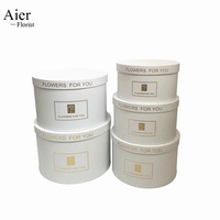 Aierflorist Vente en gros Ensemble de cinq seaux ronds de grande taille pour fleurs, boîte cadeau florale
