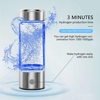 Bouteille intelligente Hydrogène alcalin ionisé riche en hydrogène Bouteille d'eau ioniseur Générateur portable Nano hydrogène Bouteille d'eau